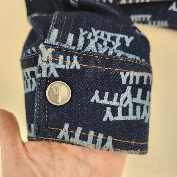 Yitty Denim is Served Crop Jean Jacket Size 1X XXL - Picture 4 of 8